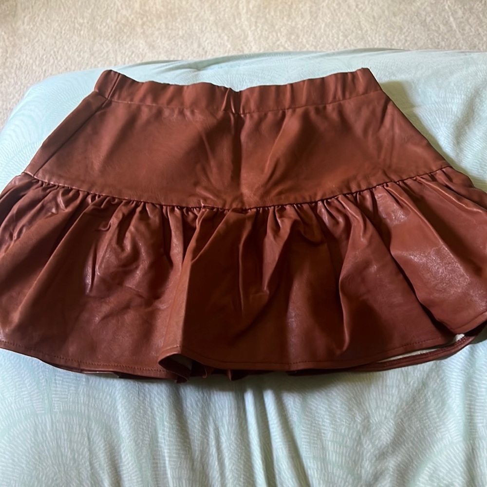 Leather skirt size s!